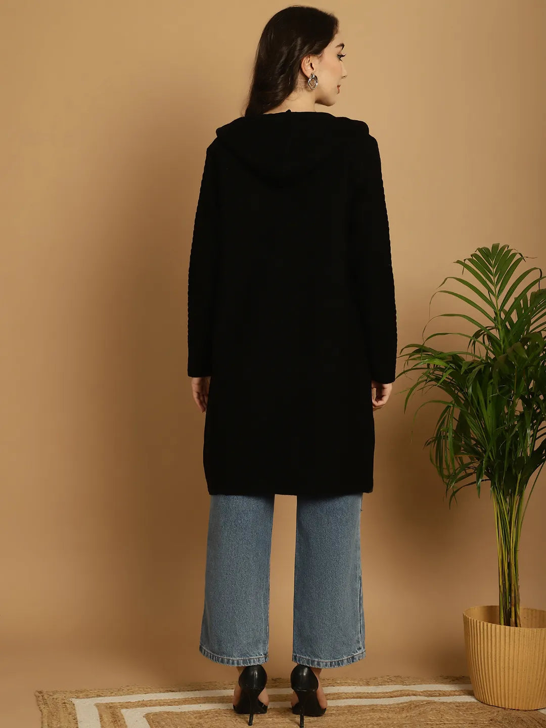 Black Hoodie Shrug for Women