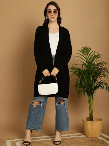 Black Hoodie Shrug for Women
