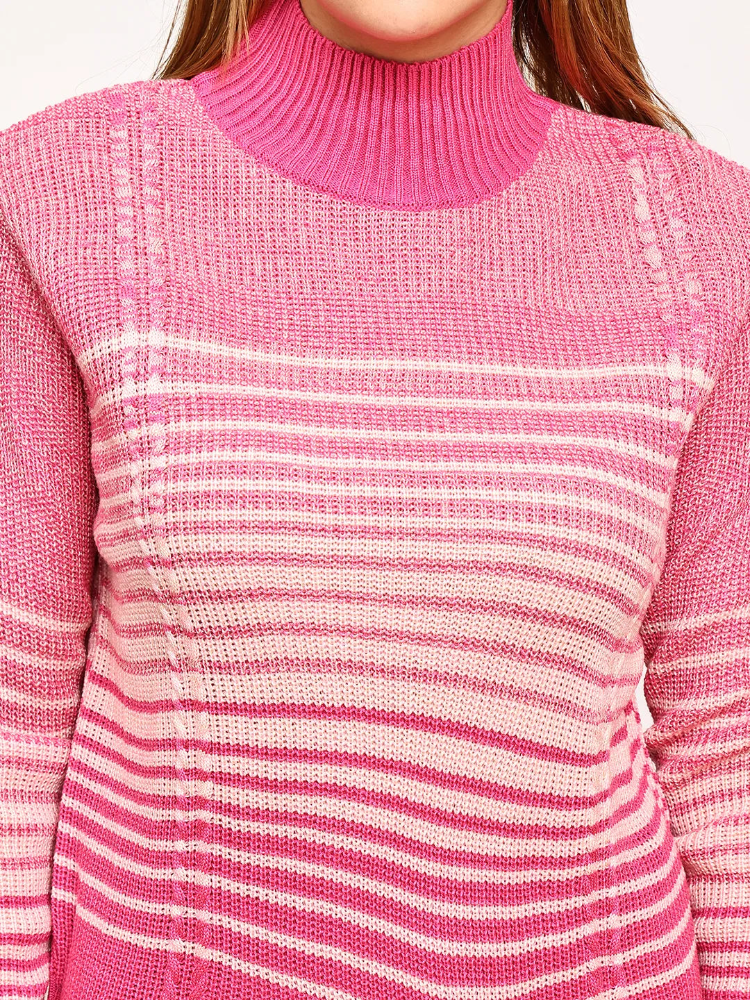 Pink Co-ord Set with Ombre Stripes
